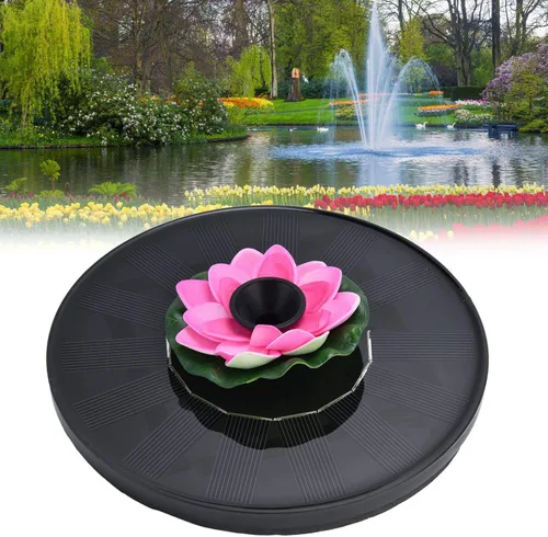 Miniatura 2 de Ciciglow Fuente solar, bomba de fuente de energía solar, 1.4 W, bombas de agua flotantes para baño de pájaros para jardín, patio, estanque y piscina