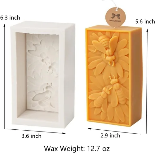 Miniatura 3 de Molde de silicona para velas de abejorros de abejorros, para jabón, cera de soja, resina epoxi, bricolaje, manualidades, fiesta, cena, decoración