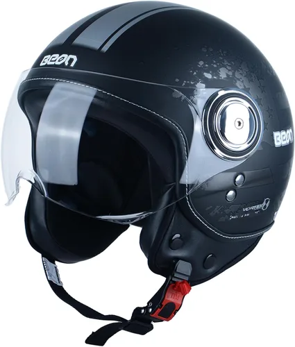 Miniatura 16 de Open Face Motorcycle Helmet for Adults,DOT Approved - Moped Half Vespa Retro Helmet with Anti-Scratch Visor for Men and Women