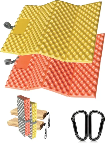 Miniatura 9 de Asiento de senderismo de espuma, almohadilla para sentarse, almohadillas para mochileros, cojín de asiento con clips de mosquetón, bolsa