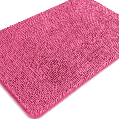 Miniatura 698 de Alfombra de baño pequeña de 12 x 18 pulgadas, lavable y absorbente, antideslizante, alfombra de baño de felpilla gruesa y suave para baño, ducha