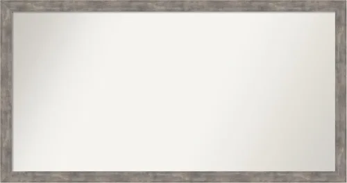 Miniatura 210 de Amanti Art Silver Bathroom Mirror for Over Sink, 24x49 Custom Made Marred Pewter Rectangle Vanity Mirror, Oversize Casual Wood Frame, Hangs Estaño