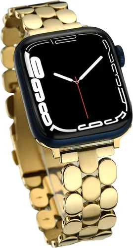 Correa de diseñador para Apple Watch de 40 mm, 41 mm, 42 mm, 38 mm, 44 mm, 45 mm, 46 mm, 49 mm para mujer, correas elegantes de acero inoxidable