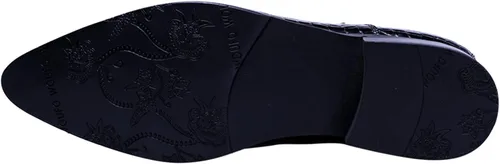 Miniatura 3 de SANTIMON Botas casuales con puntera puntiaguda con cremallera a cuadros de charol para hombre