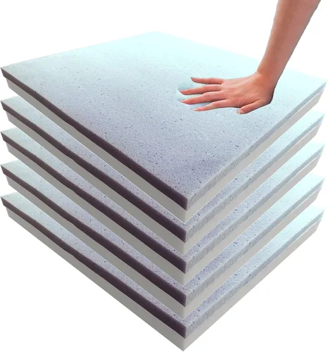 Miniatura 16 de Foamma Paquete de 8 cojines cuadrados de espuma para tapicería de alta densidad de 2 x 18 x 18 pulgadas, para sillas de comedor, repuesto