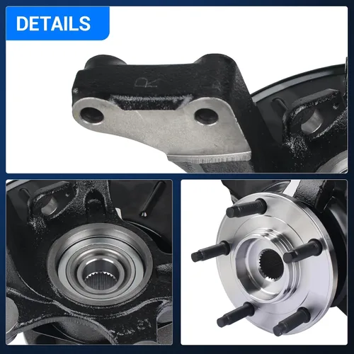 Miniatura 8 de Autoround 698-404 Conjunto de nudillos de dirección de cubo de rueda delantera derecha compatible con Ford Escape 2001-2012, Mazda Tribute