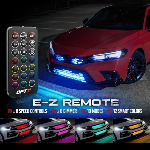 Miniatura 3 de Kit de iluminación OPT7, modelo Aura, para rejilla de auto