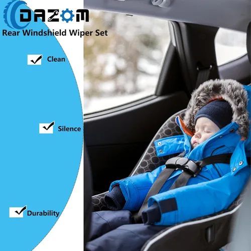 Miniatura 6 de Juego de brazo de limpiaparabrisas trasero de repuesto para Kia Soul 2010-2020, Kia Soul EV 2015-2019, limpiaparabrisas trasero estilo fábrica OE