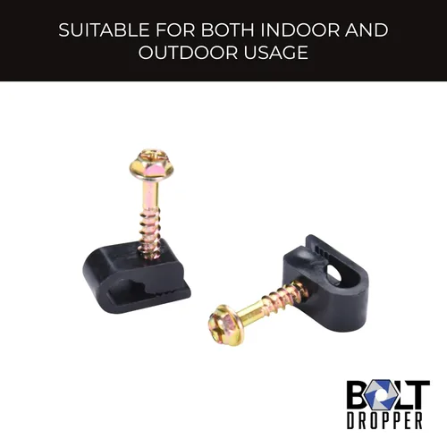 Miniatura 3 de Bolt Dropper Clips coaxiales para cables - Clip de cable eléctrico para gestión de cables - Clip de tornillo y cierre - Soporte de cable coaxial