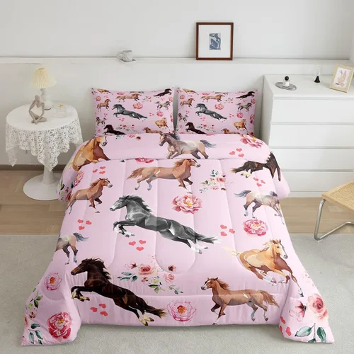 Miniatura 9 de Erosebridal - Juego de edredón tamaño King con diseño de Árbol de la Vida, juego de cama colorido de sol y luna para hombres y mujeres, edredón
