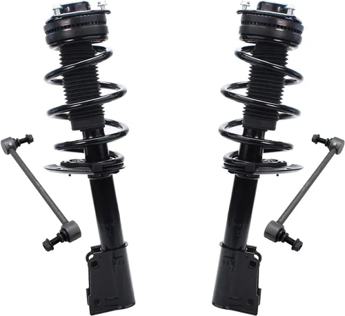 Miniatura 96 de Detroit Axle - Kit de puntales delanteros 2WD para Ford F-150 2005-2008 Lincoln Mark LT 2005-2008, 2 puntales con muelle helicoidal, 2 enlaces