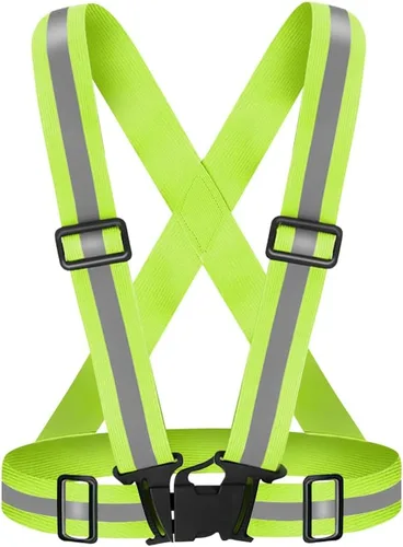 Miniatura 14 de High Visibility Reflective Vest Safety Vest Running Reflective Gear Adjustable Reflective Vest for Walking,Jogging,Hiking,Night Cycling