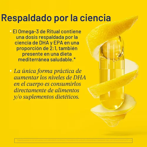 Miniatura 4 de Ritual Omega 3 - Vegano - Dosis respaldada por la ciencia de ácidos grasos DHA y EPA en proporción 2:1, biodisponible, apoyo para la salud cerebral