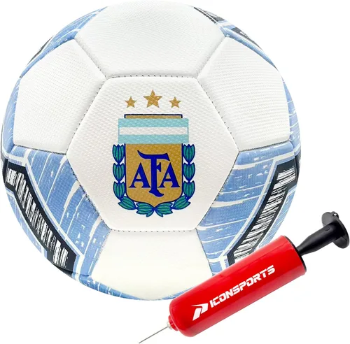Miniatura 16 de Icon Sports Balón de fútbol de la Asociación Argentina de Fútbol con licencia Messi-Blanco