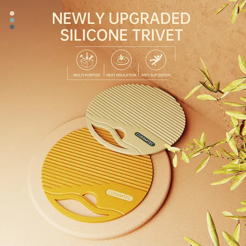 Miniatura 3 de Salvamanteles de silicona para platos calientes, salvamanteles resistentes al calor para ollas y sartenes calientes, almohadillas calientes