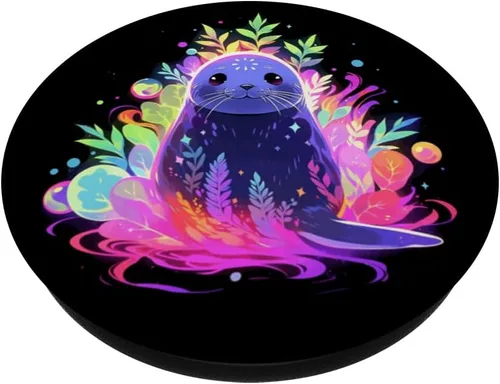 Miniatura 2 de PopSockets PopGrip intercambiables con sello de león marino marino