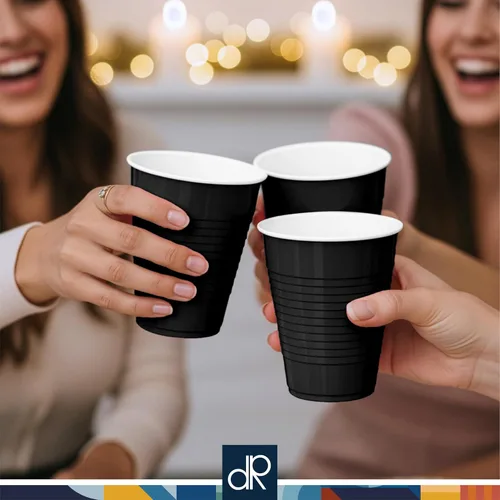 Miniatura 2 de DecorRack - Vasos desechables y reutilizables de 12 onzas para fiestas de cumpleaños, despedidas de soltera, campamentos, eventos en interiores y al
