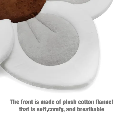 Miniatura 6 de PandaEar Almohadilla de baño para bebé recién nacido Flor suave 5 pétalos para fregadero, bañera, regalo esencial de ducha (gris)