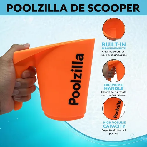 Miniatura 5 de Poolzilla 1 paquete DE cuchara química, 5 5/8" puede contener (1 litro/2 libras) de sustancia