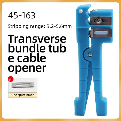 Miniatura 2 de Cruiser 45-163 Herramienta pelacables de fibra óptica y coaxial (azul, acero de aleación)