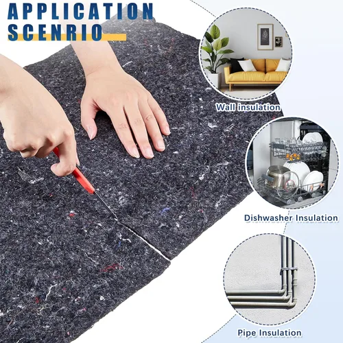 Miniatura 7 de Frienda 2 piezas manta aislante para lavavajillas, manta aislante de algodón, rollo de sonido para pared, tubo, lavavajillas
