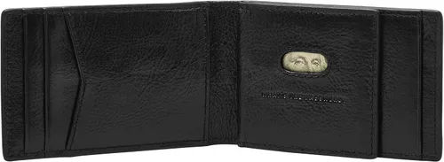 Miniatura 3 de Fossil Cartera de cuero delgada minimalista con clip de dinero para hombre