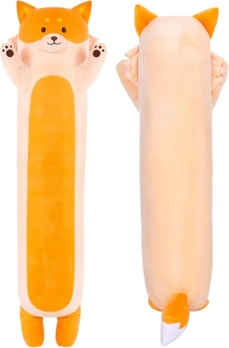 Miniatura 22 de Almohada de cuerpo de cordero de peluche Cuddle Paws para niños Almohada larga de peluche para abrazar Juguete suave para abrazar Regalo