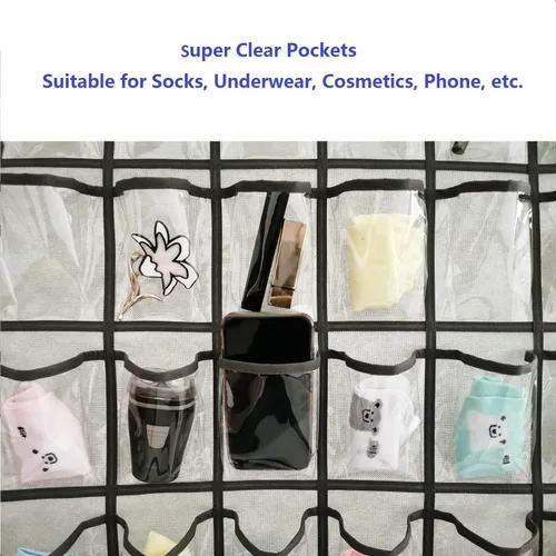 Miniatura 5 de Organizador de teléfonos celulares para aula, soporte para calculadoras, para colgar sobre la puerta, organizador de joyas, armario, ropa