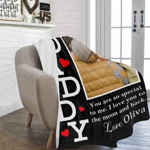 Miniatura 2 de Manta personalizada para padre con foto, regalos personalizados para papá, papá, abuelo, papá, cumpleaños, Navidad Papá Estilo 10