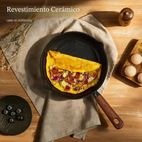 Miniatura 4 de CAROTE Juego de utensilios de cocina de cerámica, ollas y sartenes antiadherentes, 14 piezas, no tóxico, saludable, antiadherente, juego de ollas