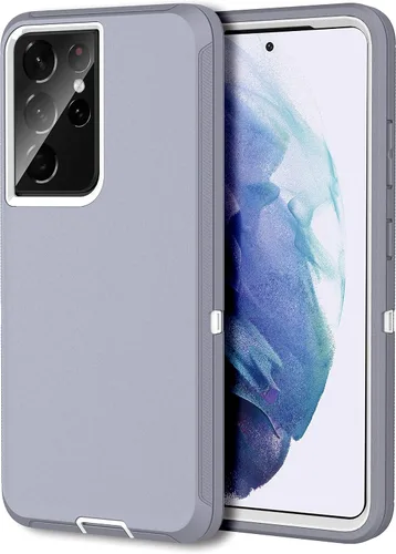 Miniatura 13 de MXX Funda compatible con Galaxy S21 Ultra, funda protectora de cuerpo con parachoques de 3 capas súper resistente y servicio pesado