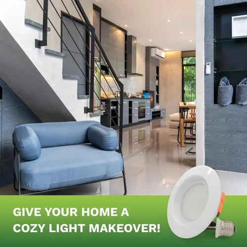 Miniatura 2 de Bioluz LED Lámpara empotrable LED regulable de 4 pulgadas, 13 W, 90 CRI, lámpara de techo LED de 2700 K, 910 lúmenes, con certificación UL JA8 CEC