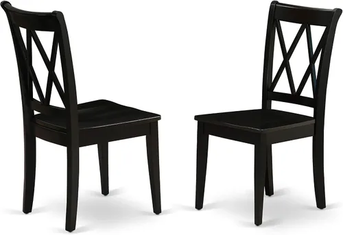 Miniatura 6 de East West Furniture LGCL7-BLK-W - Juego de mesa de comedor de 7 piezas que consta de una mesa de comedor rectangular con hojas de mariposa y 6