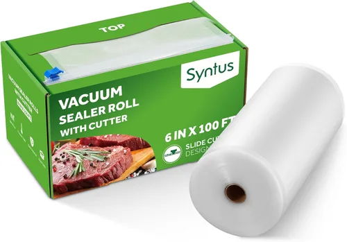 Miniatura 9 de Syntus - Rollo de sellado al vacío de 8" x 150' para alimentos con dispensador de corte, rollos de bolsas selladoras al vacío de grado comercial