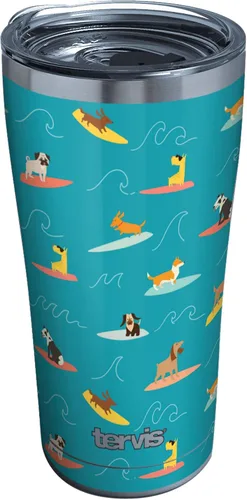 Miniatura 11 de Tervis Vaso aislado de doble pared Surf Dogs hecho en Estados Unidos mantiene las bebidas frías y calientes, 16 onzas, clásico