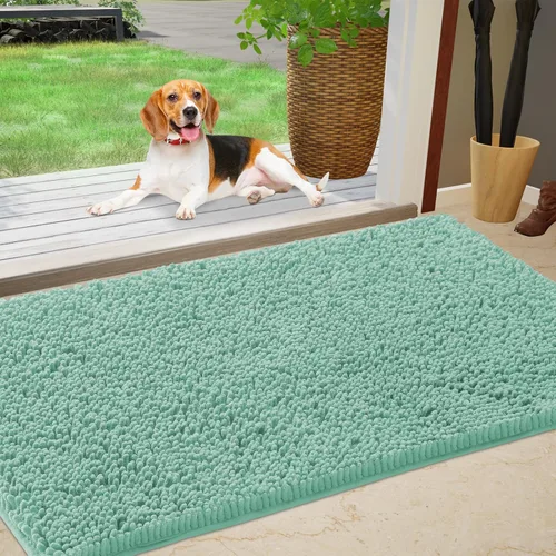 Miniatura 10 de IM HOME Tapete de chenilla absorbente para exterior 36" x 24", tapetes lavables antideslizantes para perros, tapete para puerta interior para Marrón