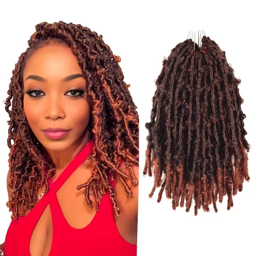 Miniatura 40 de Niseyo 6 paquetes de trenzas de ganchillo suaves de mariposa de 10 pulgadas, hechas a mano, preenlazadas, color negro oscuro, trenzas de mariposa