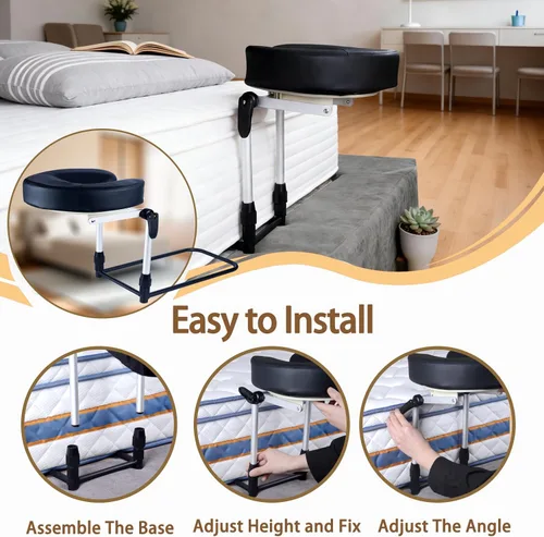 Miniatura 3 de Reposacabezas de masaje para cama en casa, almohada ajustable para cama, almohada boca abajo después de cirugía ocular, almohada de masaje portátil