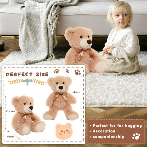 Miniatura 6 de MorisMos Oso de peluche de graduación de 14 pulgadas con gorra de graduación, regalo de graduación de clase 2026 para niños, niñas, niños, recuerdo
