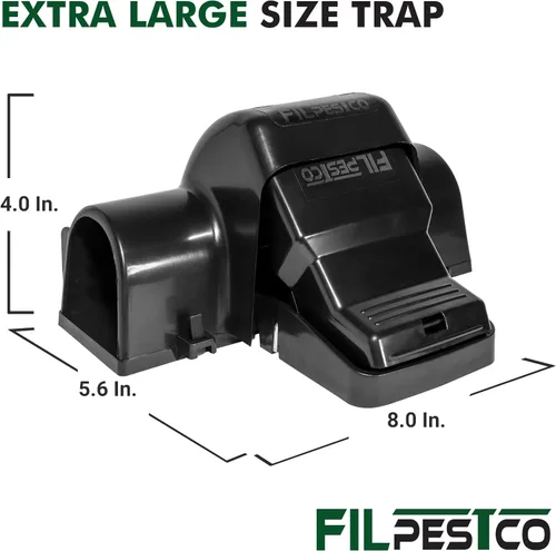 Miniatura 2 de Juego de 2 trampas de túnel extra grandes profesionales para ratas, trampa para ratones, trampa reutilizable, resistente para control de plagas