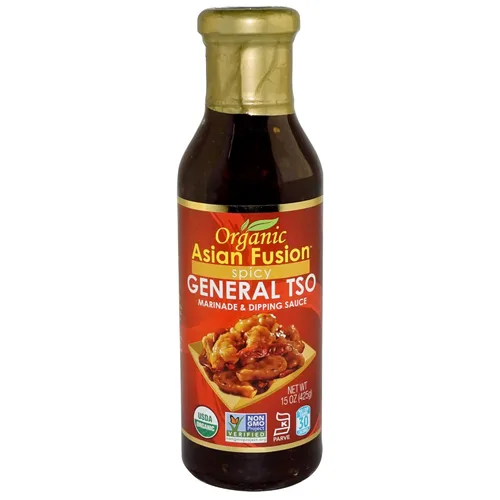 Organic Asian Fusion General Tso salsa, 15 onzas – sin OMG, certificado orgánico, Kosher y sin gluten (1 paquete)