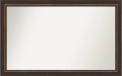 Miniatura 94 de Amanti Art Espejo de baño de bronce para sobre el fregadero, 24 x 24 pulgadas, espejo cuadrado de bronce Lara para tocador, marco de madera