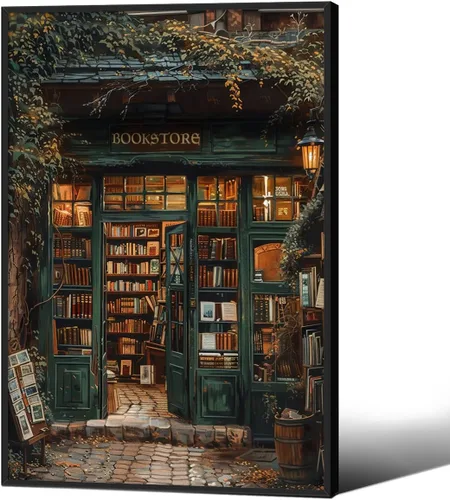 Miniatura 39 de Haitunone Arte de Pared de Lectura Femenina Victoriana Academia Oscura Libros Melancólicos Póster Pintura al Óleo Antigua Impresiones en Lienzo