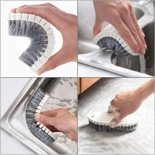 Miniatura 3 de Juego de 4 cepillos multiusos para limpiar la cocina con cerdas rígidas para platos, ollas, sartenes, fregadero y botellas, cepillo para platos
