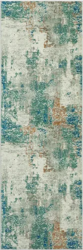 Miniatura 51 de Lahome Alfombra redonda moderna abstracta de 3 pies, color azul, lavable, de 3 x 3 pies, para cocina, entrada, suave, pequeña, antideslizante