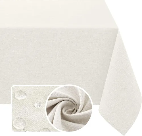 H.VERSAILTEX Mantel de Lino Texturizado 60 x 84 pulgadas Impermeable Mantel Decorativo Antiderrames con Aspecto de Lino para Mesa de Fiesta Tela