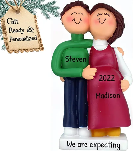 Miniatura 25 de Adorno personalizado para bebé 2025 – Regalos de embarazo personalizados para futura mamá, adorno de Navidad embarazada 2025, regalos para nuevas