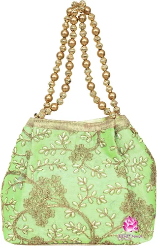 Miniatura 6 de Bolso de boda para niñas con diseño étnico indio Potli