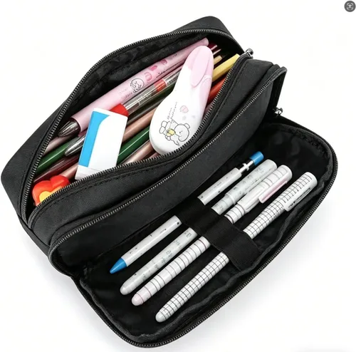 Della Gao Estuche para Lápices de Gran Capacidad, Estuche Organizador de Lápices Estético para Artículos de Oficina, Bolsa Multifuncional Simple y
