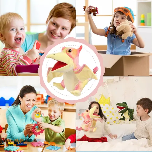 Miniatura 6 de Marionetas de mano, marionetas para niños, marionetas de dinosaurio, juguetes de dinosaurio, marioneta de dinosaurio de peluche, marioneta de mano